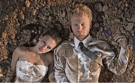 wedding dress destruction mud