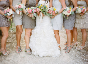 Southern-weddings-gray-bridesmaid-dresses